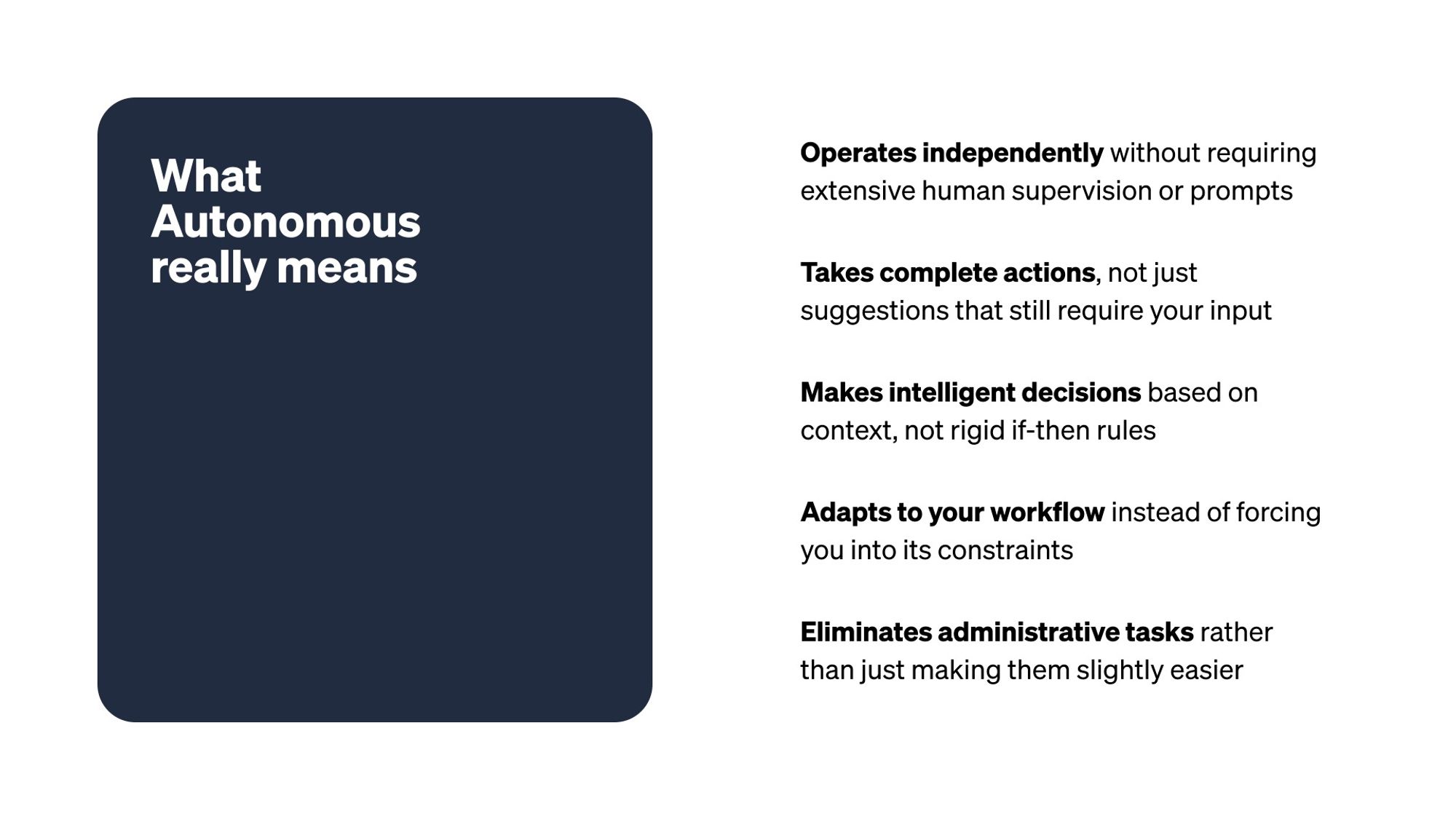 what autonomous really means