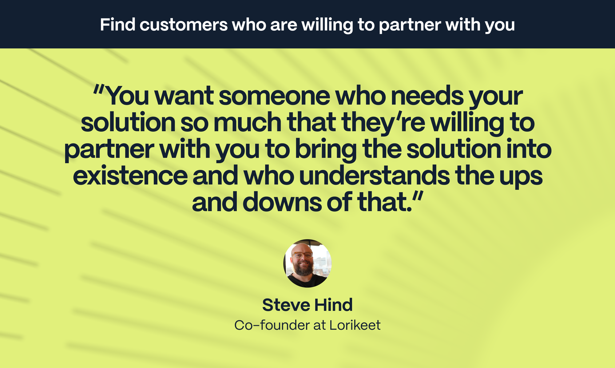 Steve Hind – Co-founder of Lorikeet