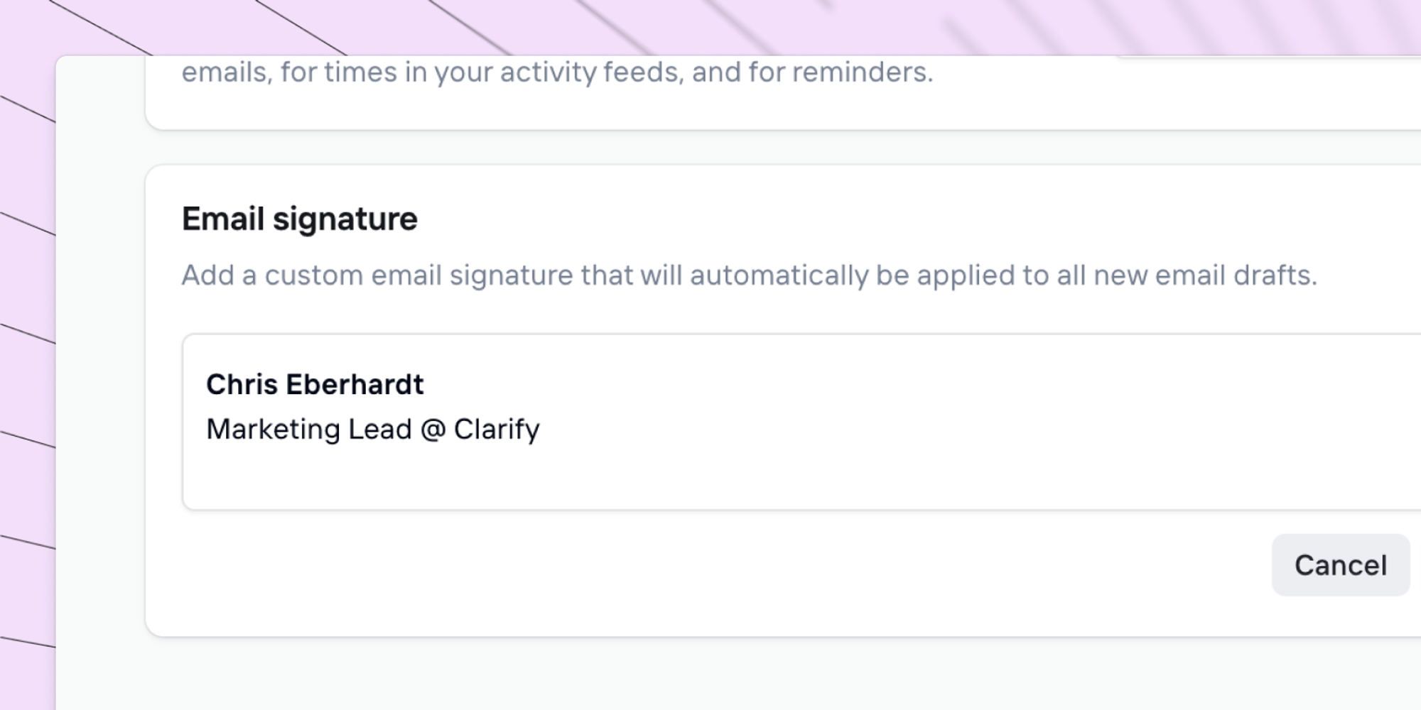 email signature