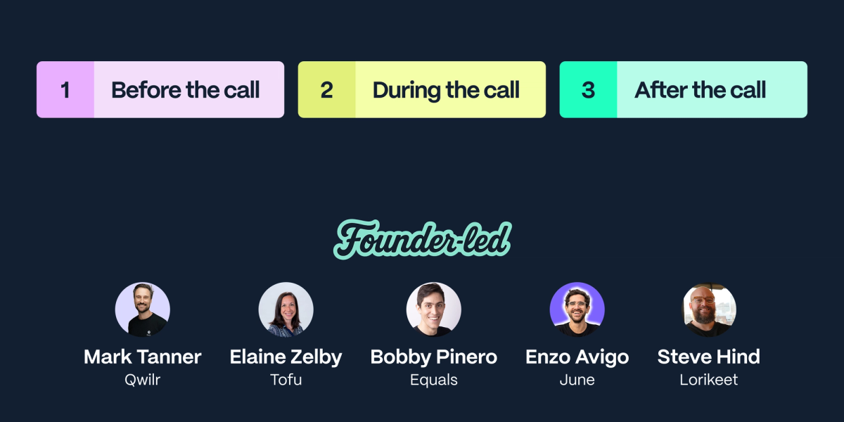 How to run a sales call in the early days