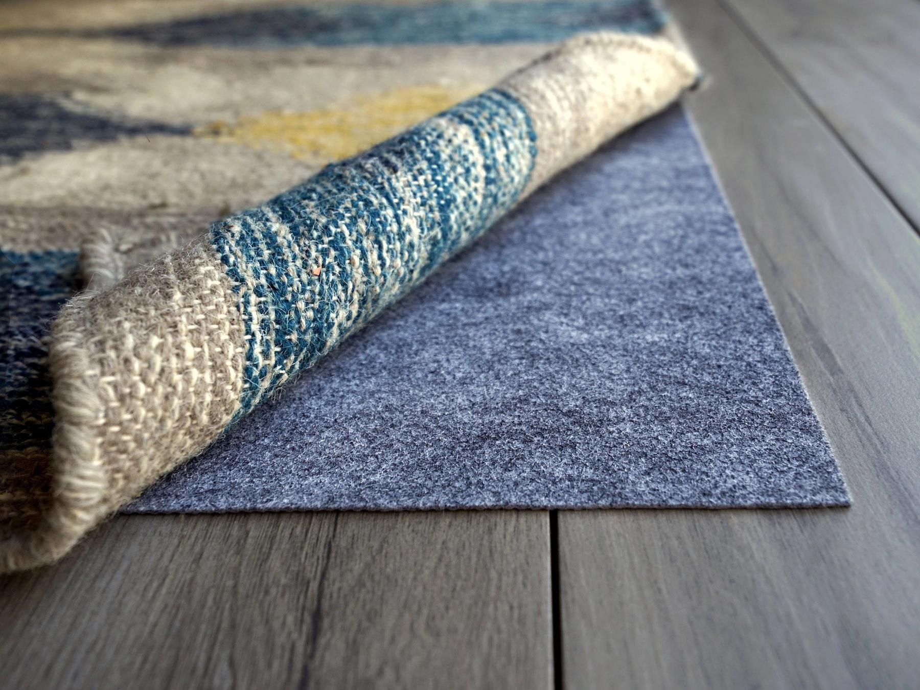 Well Woven Felt Rug Pad | Non-Slip | 8x10 (8' x 10') Size | 1/8 Thick |  Easy to Cut | Safe for Wood Floors | Made in USA