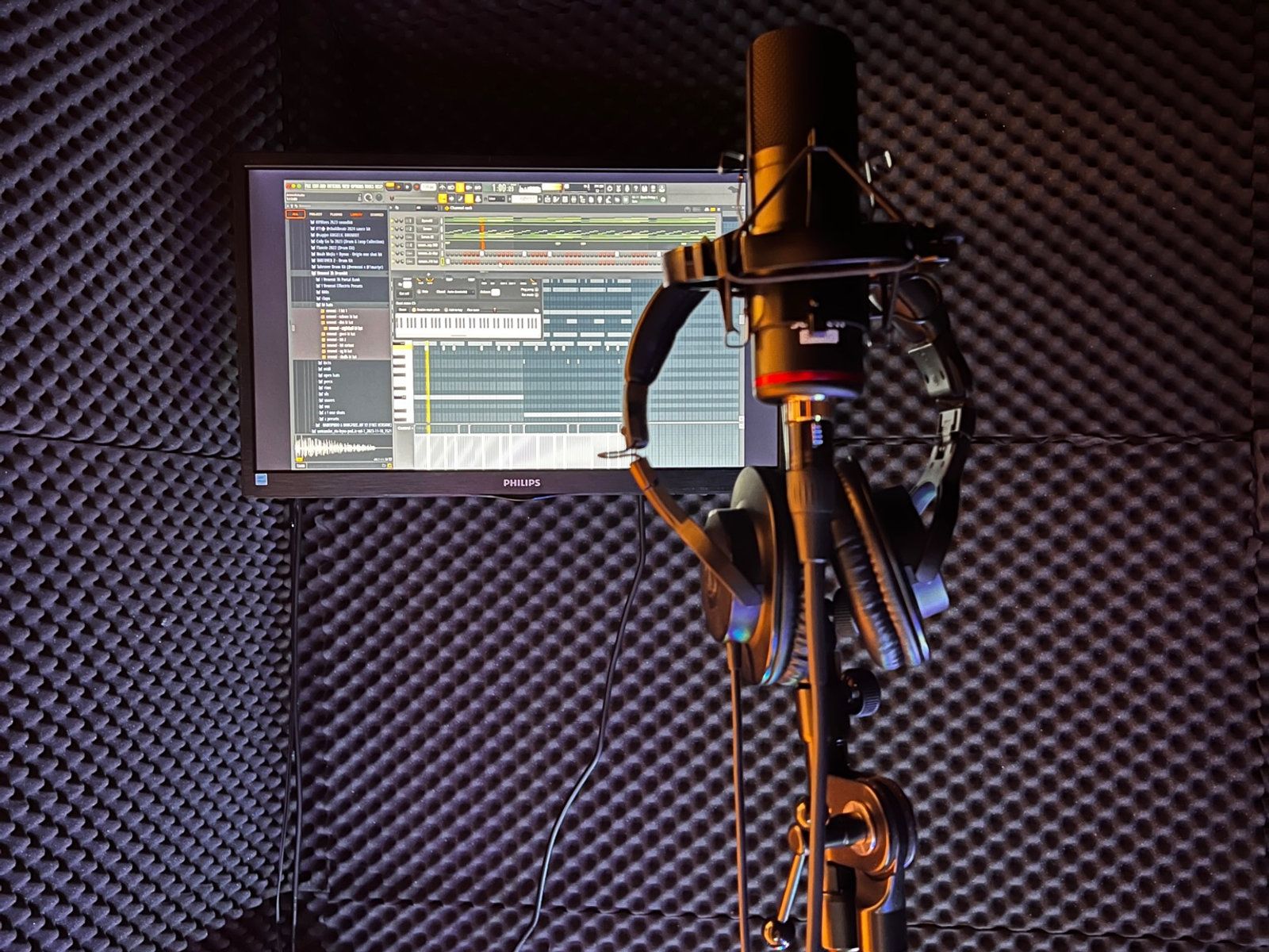 Muziekstudio – opnamecabine