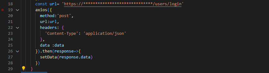 code defines this component. useState is used to set the state of three variables.