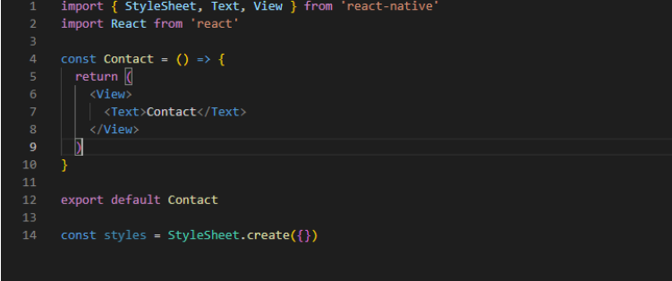 for contact screen