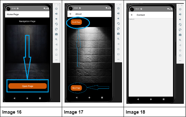 my project output on the emulator.