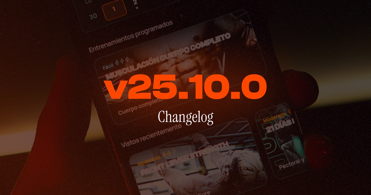 What's new in Calisteniapp v25.10.0