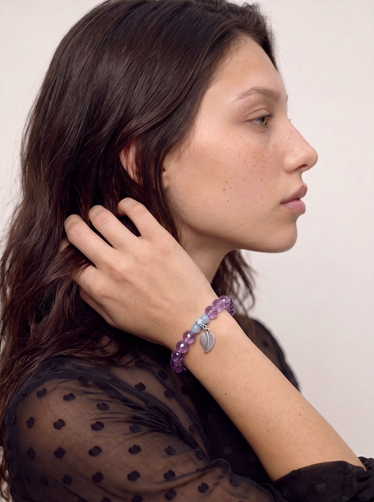 Graded Brazilian Faceted Amethyst & Aquamarine Bracelet