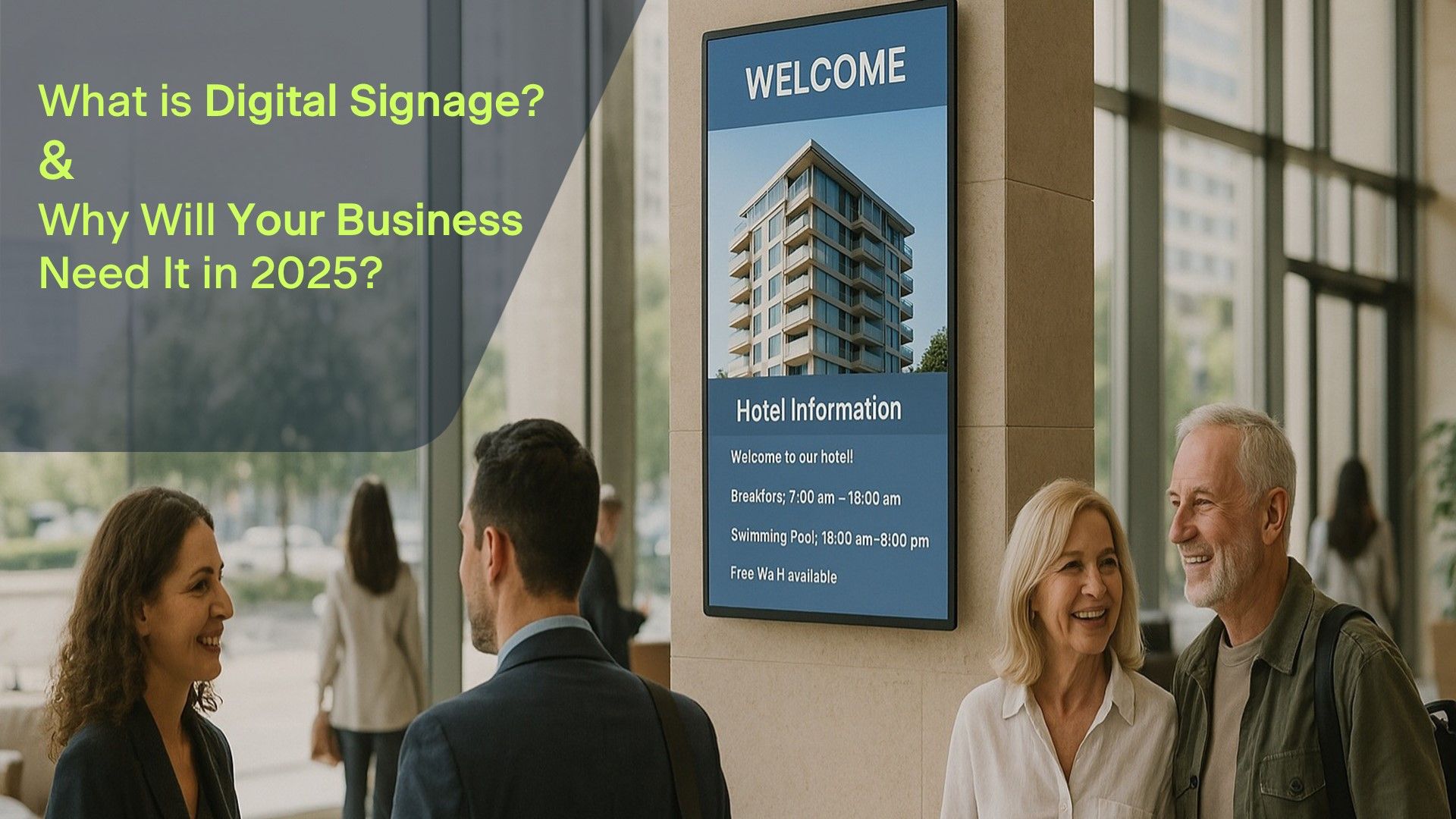 "Digital signage display engaging customers in a retail space — a key smart advertising trend for 2025"
