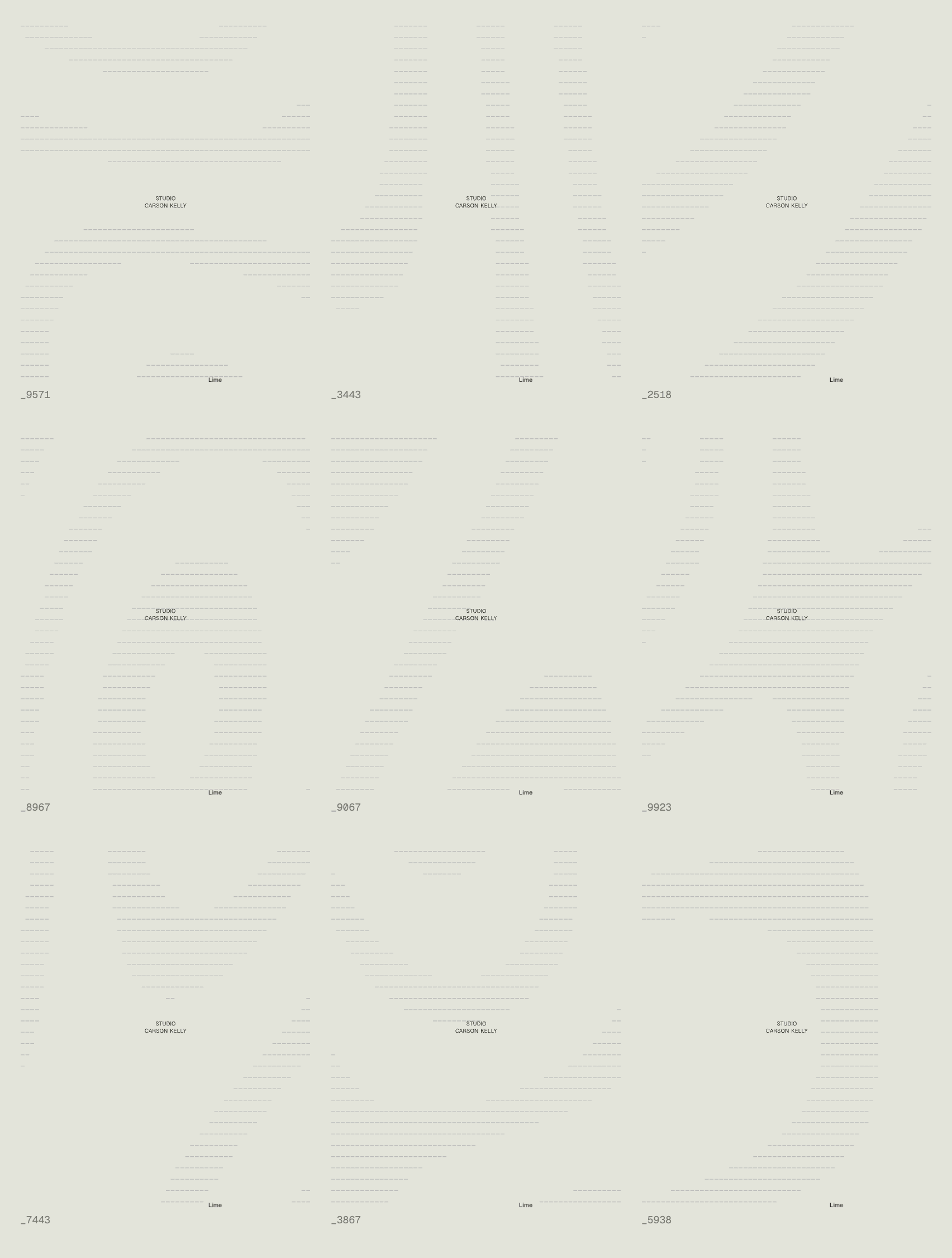 Nine cells of dashed-line numerals on a pale lime ground.