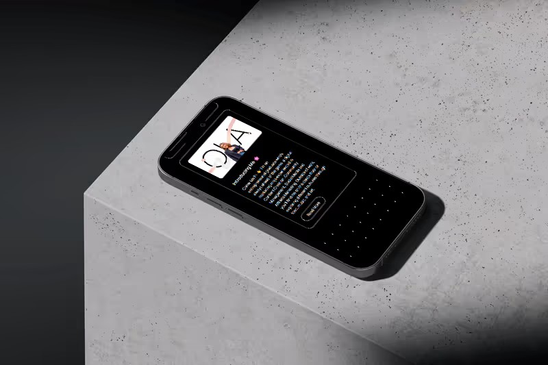 Meghna Shahani portfolio on a phone, showing an introduction card with a photo and a Read More button