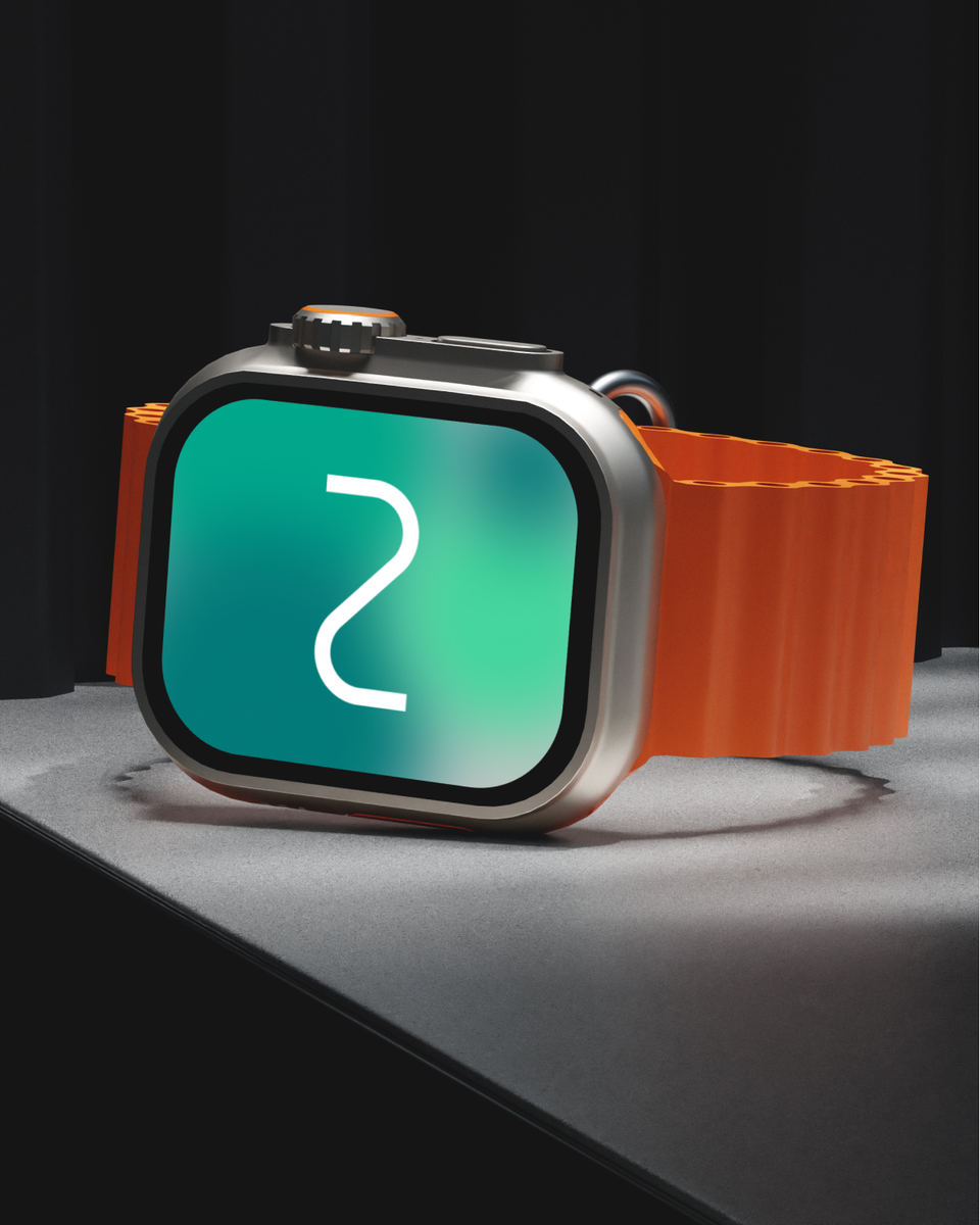 Nourri branding (logo) on an apple watch ultra