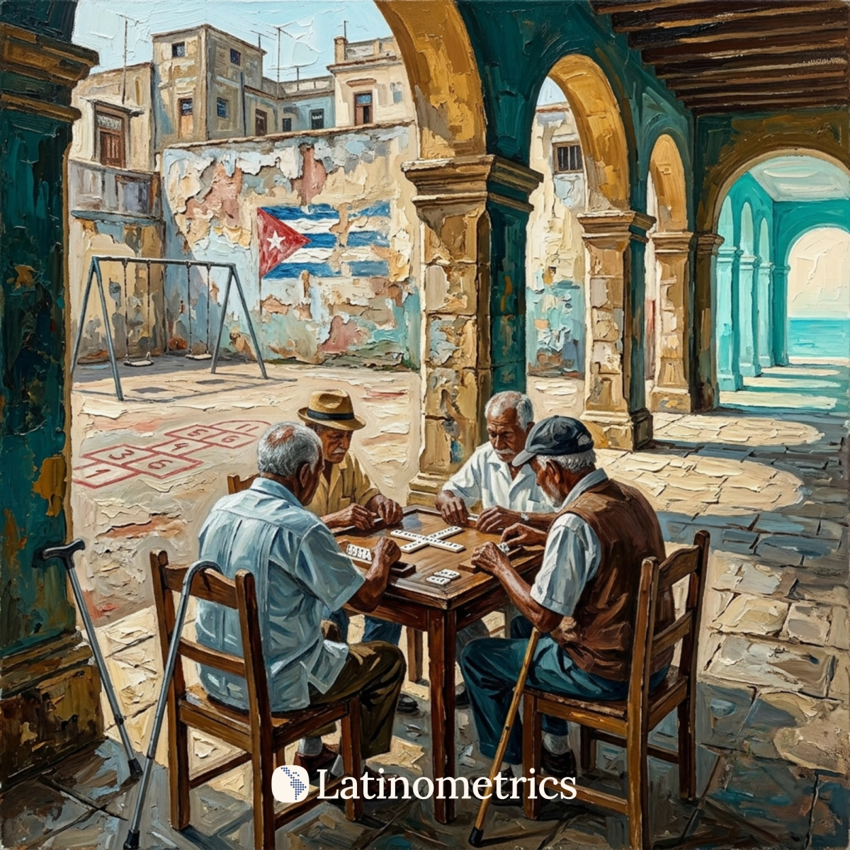 Cuba's dominoes still have players. Its playgrounds are running out.