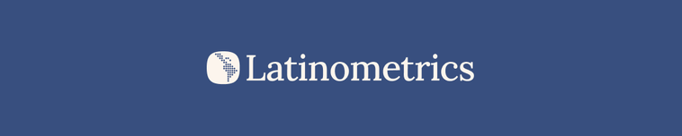 Logo showing the Latinometrics brand name and a stylized map of the Americas | Sources: Latinometrics