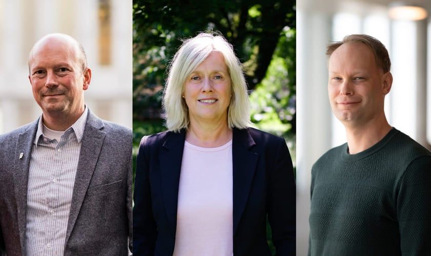 Innstilt: Olav S. Myklebust som første nestleder, Helle Christin Nyhuus som leder og David Løvbræk som andre nestleder.