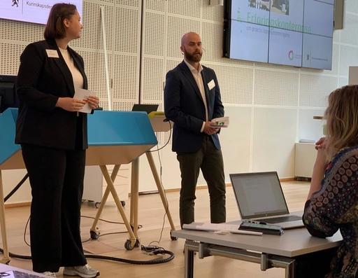 Møteledere for konferansen var Lektorstudentenes leder Andreas Halvorsrud sammen med leder for Pedagogstudentene, Kaspara Halkjelsvik.