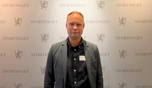 David Løvbræk, 2. nestleder i Lektorlaget, på Stortinget 16. oktober 2026.