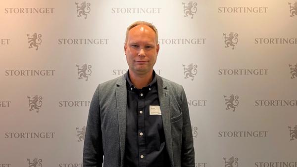 David Løvbræk, 2. nestleder i Lektorlaget, på Stortinget 16. oktober 2026.