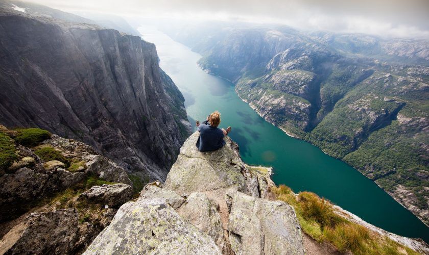 Utsiktsbilde fra Lysefjorden.