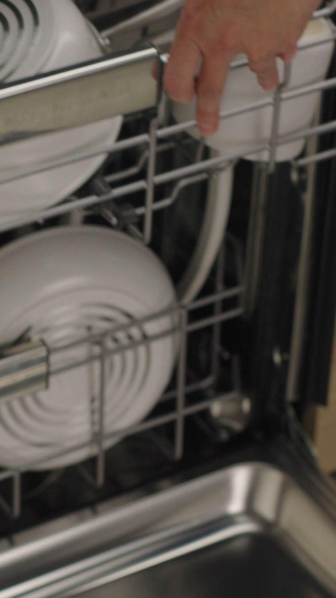 Cookware in a dishwasher