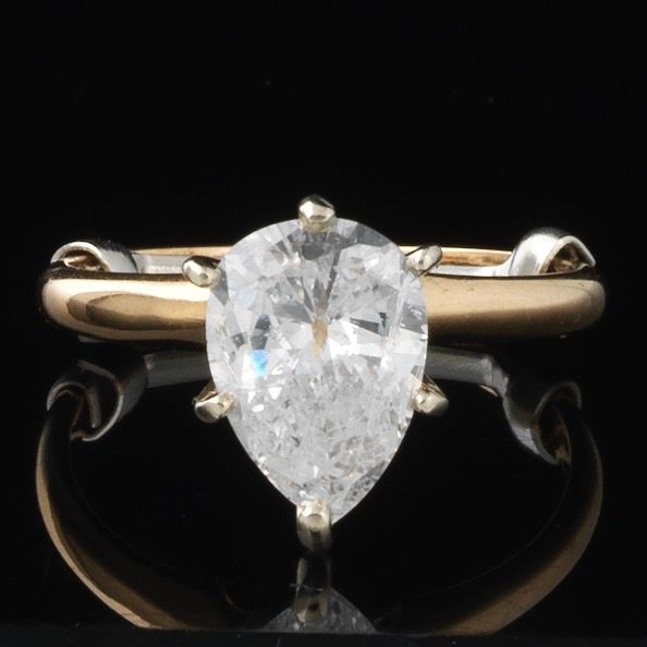 SOLD Ladies' 2.20 ct Pear Cut Diamond, E I1 Ring