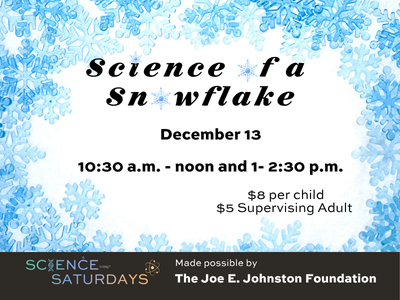 12/13: Science Saturday: Science of a Snowflake