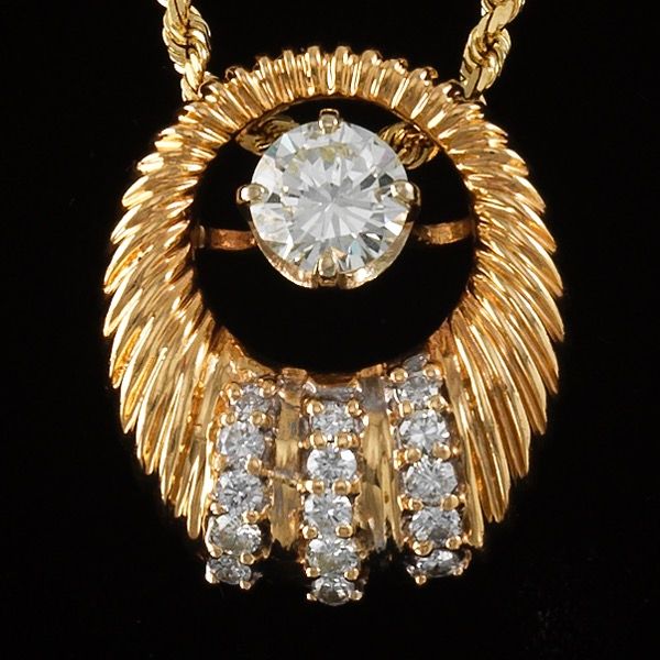 SOLD Ladies' 1.64 ct Diamond and 14k Yellow Gold Rope Chain
