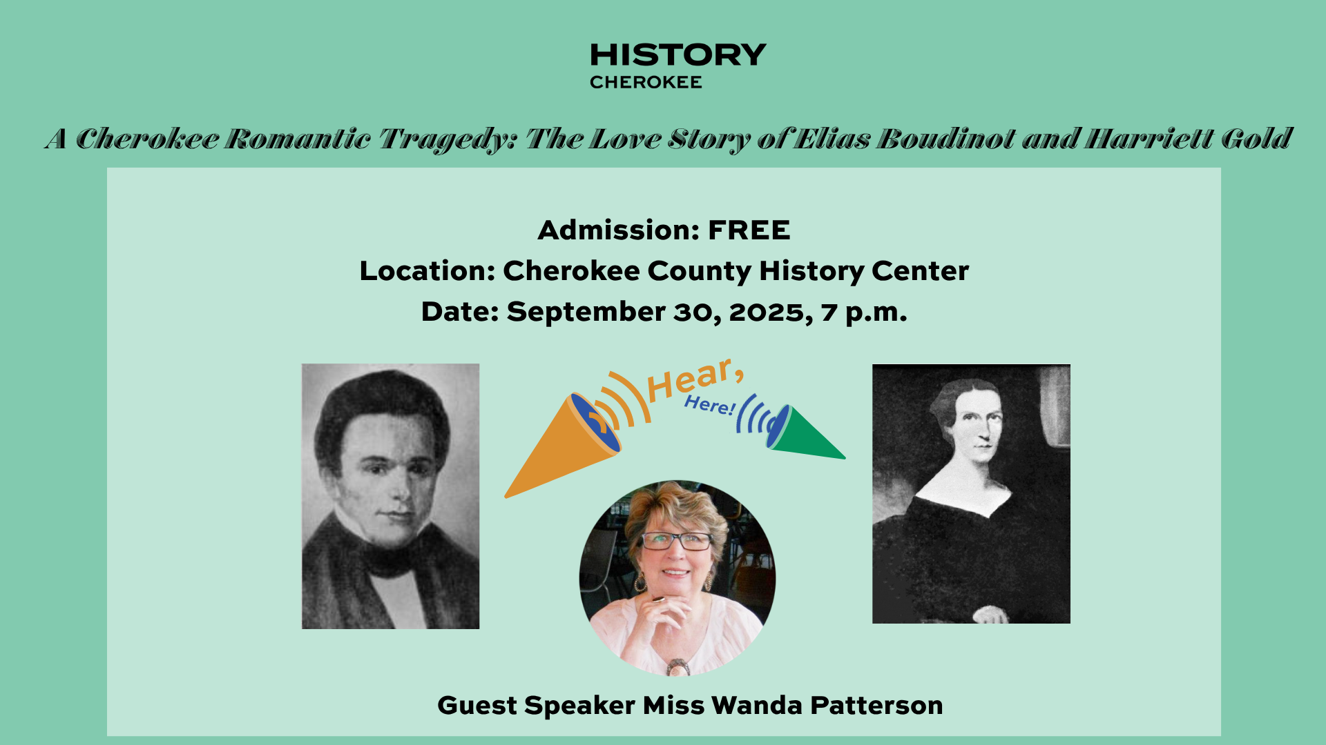 9/30: Hear, Here! The Love Story of Elias Boudinot and Harriett Gold