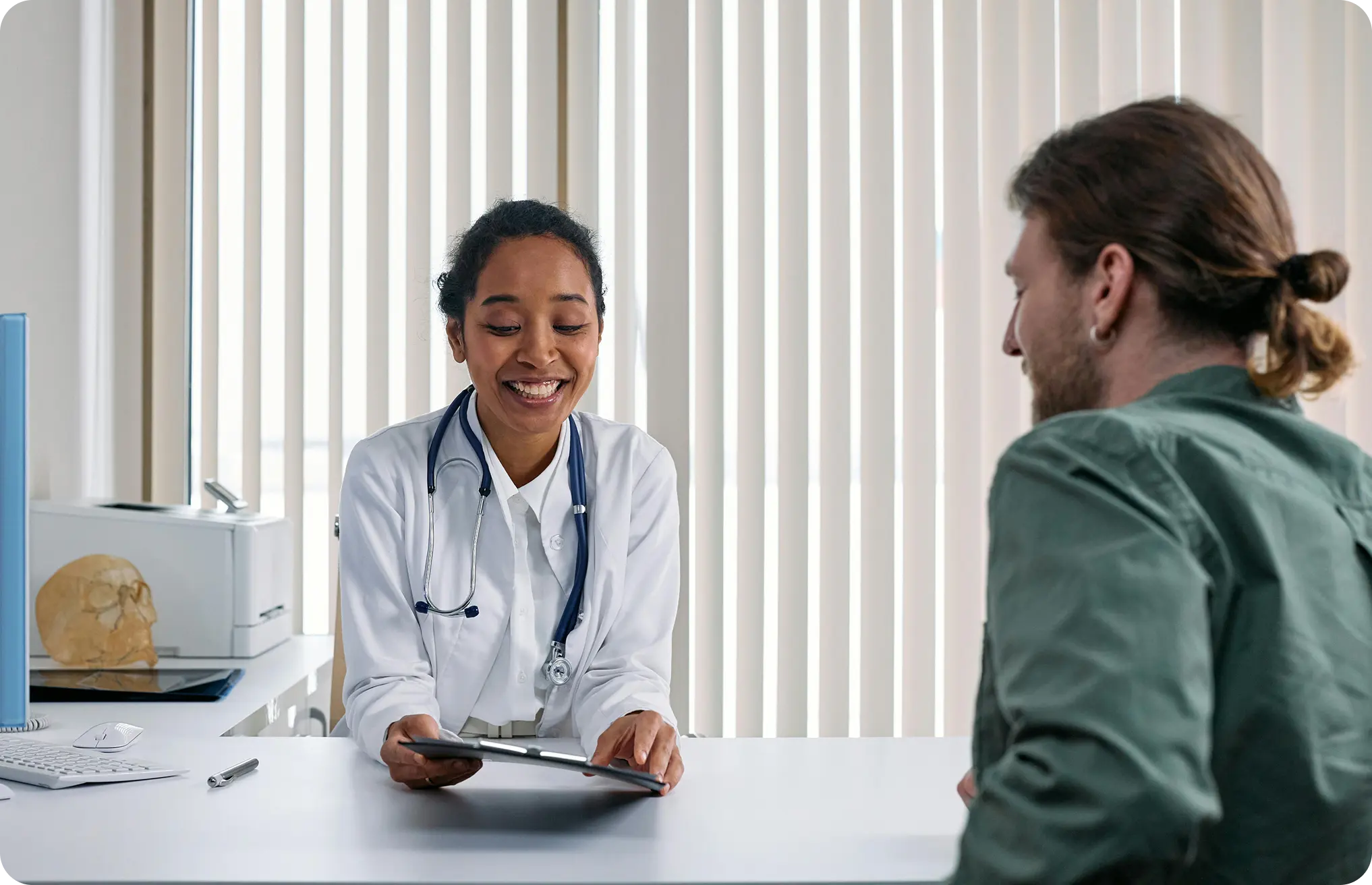 Patient visiting GP for treatments