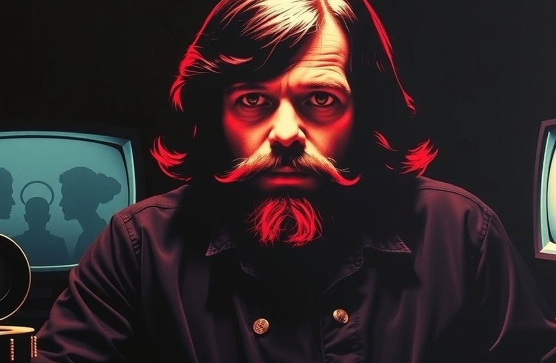 Mark Hamill caracterizado como Damon Nostra en la serie Carrie de Mike Flanagan