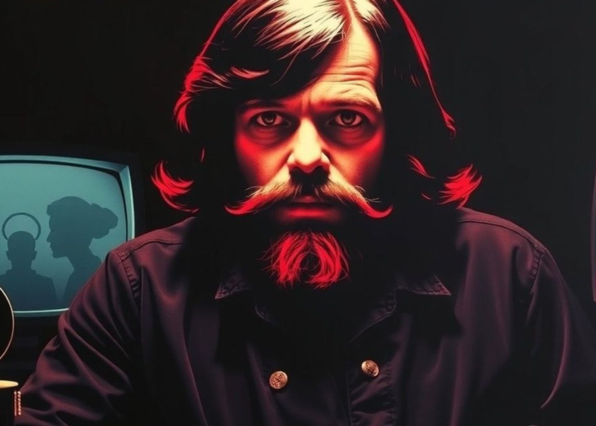 Mark Hamill caracterizado como Damon Nostra en la serie Carrie de Mike Flanagan