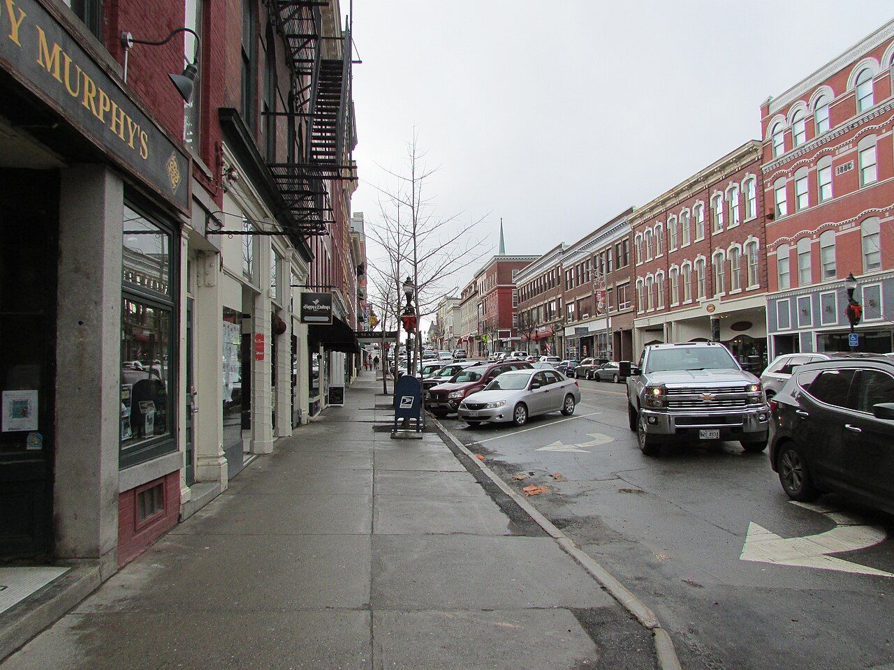 Centro de Bangor, Maine, en invierno. La ciudad real que inspiró Derry en las novelas de Stephen King (foto: DrStew82, CC BY-SA 4.0)