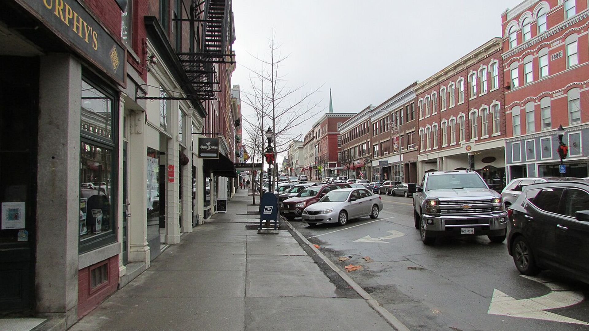 Centro de Bangor, Maine, en invierno. La ciudad real que inspiró Derry en las novelas de Stephen King (foto: DrStew82, CC BY-SA 4.0)