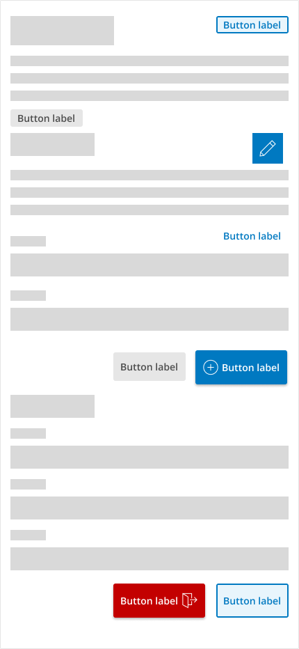 Image of inconsistent button usage on a page