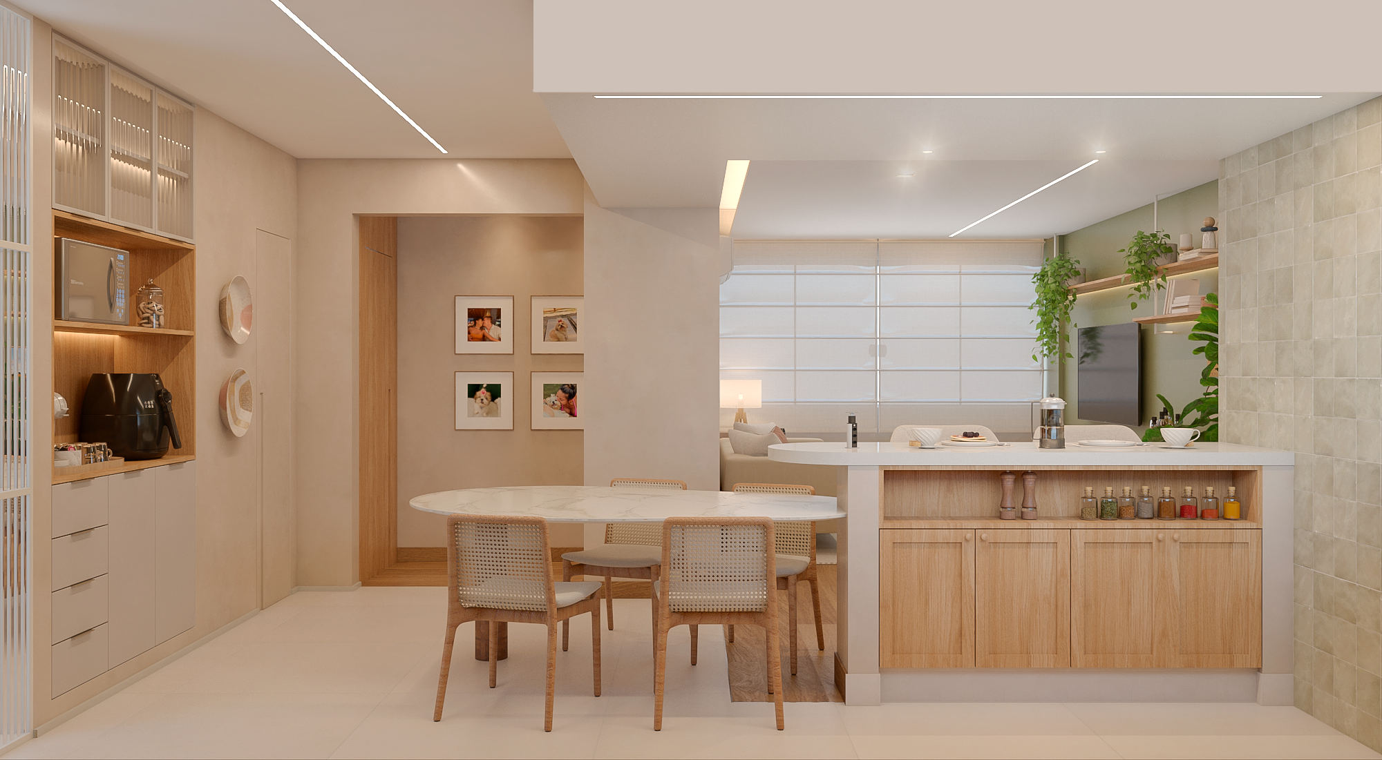 Projeto | RB - Living & Cozinha - Imagem 1
