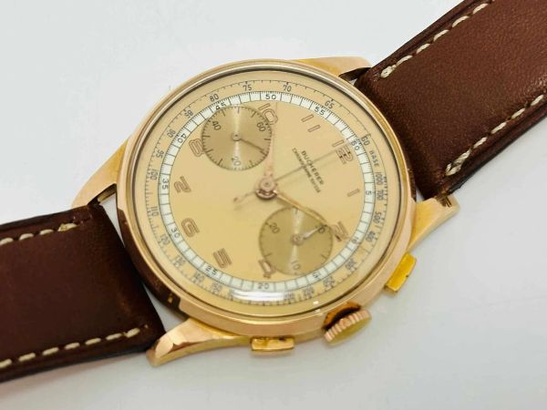 Carl F. Bucherer CARL F.BUCHERER CHRONOGRAPH LANDERON CALIBER VERY GOOD CONDITION 18K ROSE GOLD 1942 38mm foto 1