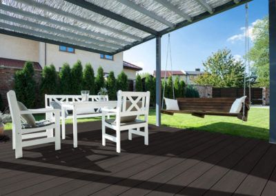 Caribou deck outside