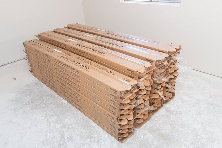 Open Boxes for Engineered Wood Floor Acclimation