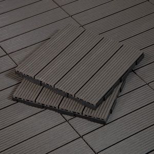 Shop Charcoal Outdoor Deck Tiles