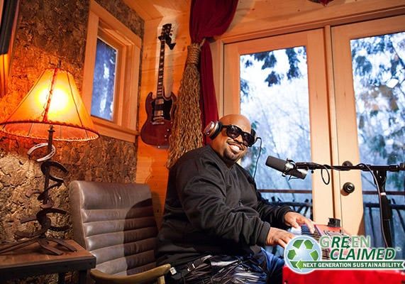 Cee Lo Green with Cork Wall Tiles in Studio