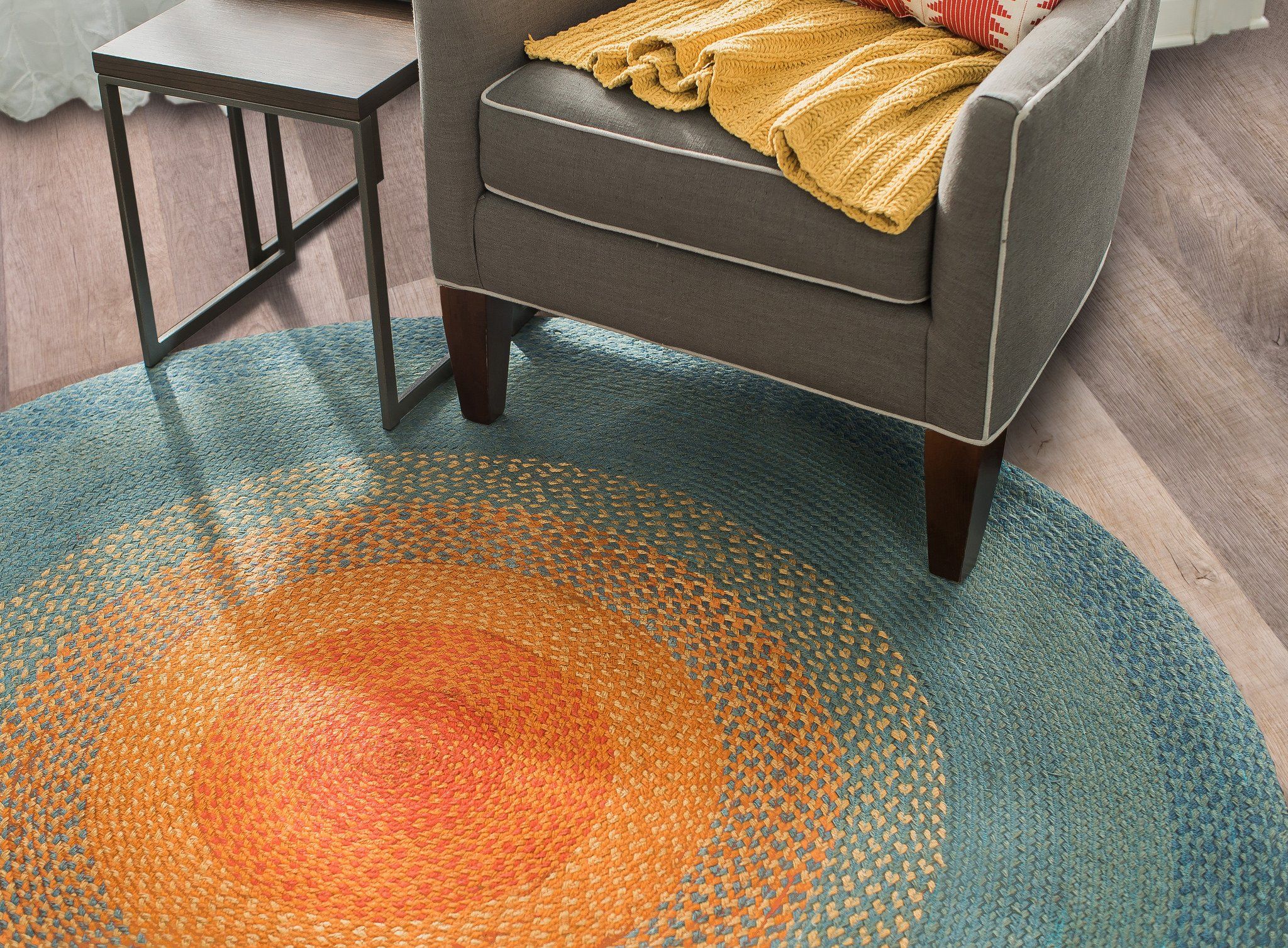 braided round area rugs