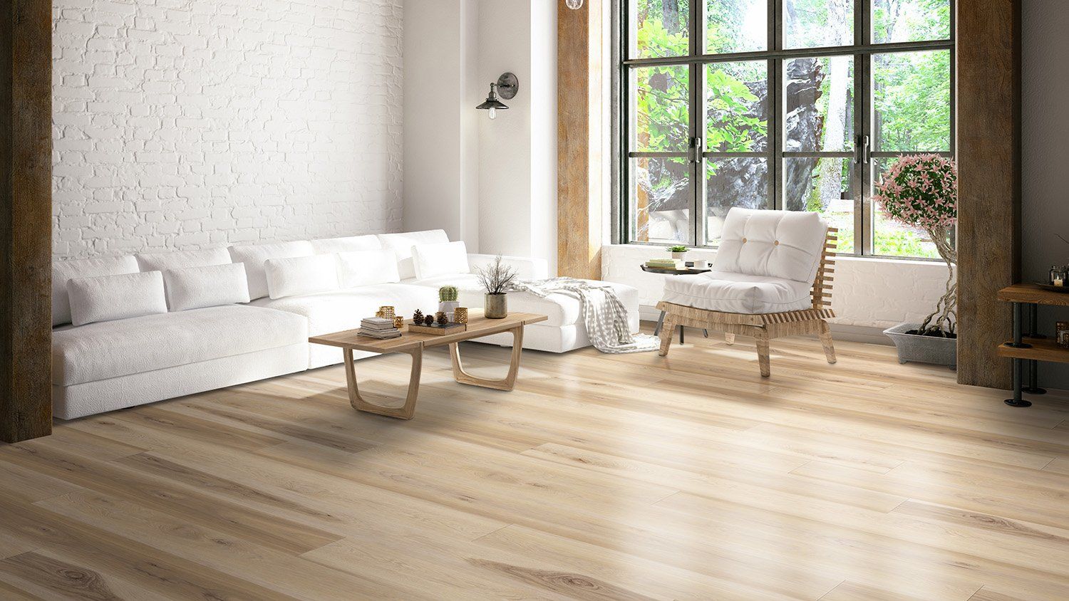 Cali vinyl floors in a sun filled living room