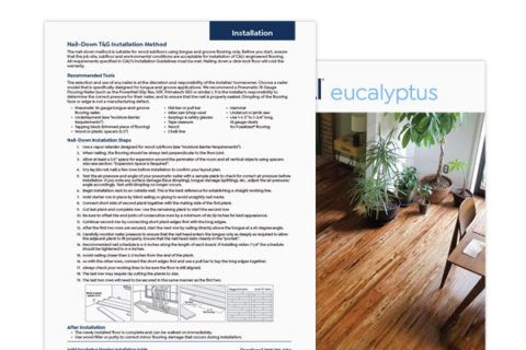 Solid Eucalyptus Flooring Installation - Cali