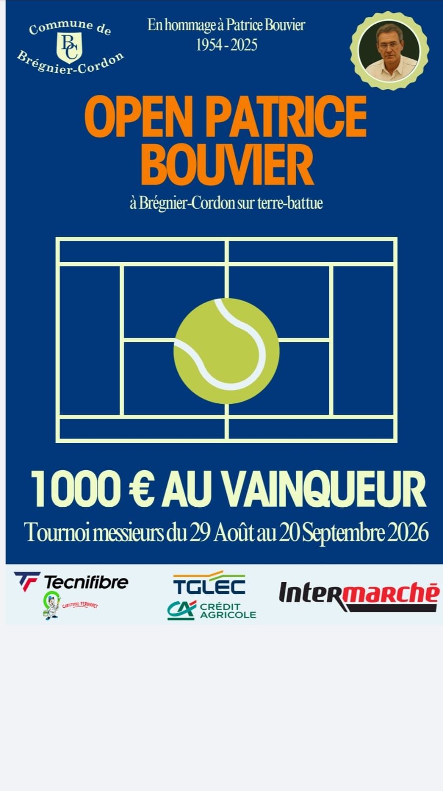 Affiche — Open Patrice Bouvier — Brégnier-Cordon