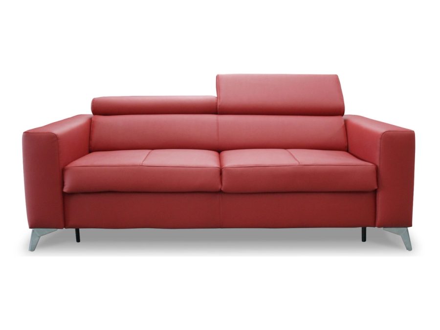 Sofa Mono na chromowanych nóżkach, widok z przodu