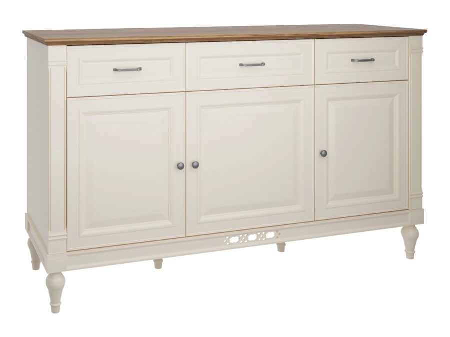 Komoda Florencja FL-K3 z trzema szufladami i drzwiami, ujęcie produktowe, Taranko.