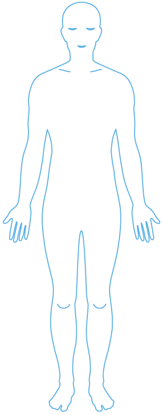 Simple Icon of the front of a human body 