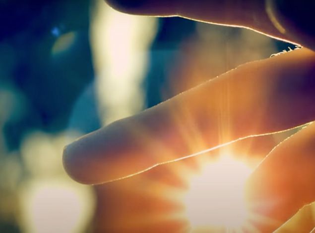 fingers in front of sunlight 