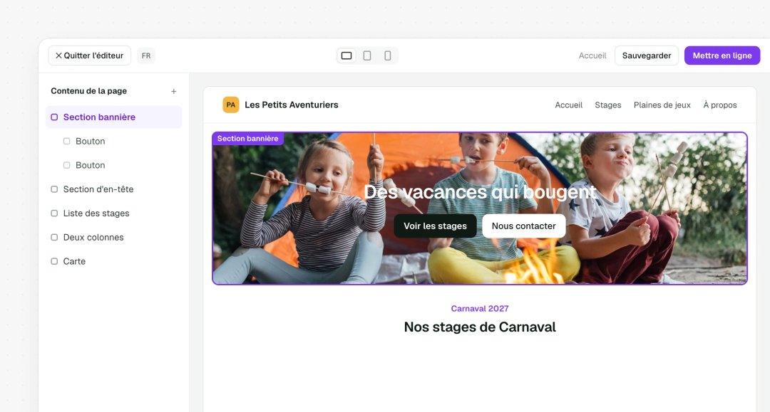 Éditeur de site par blocs