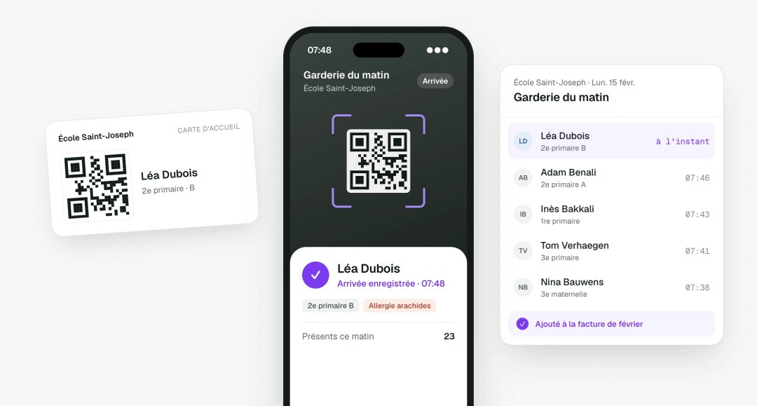 Scan QR des arrivées à la garderie