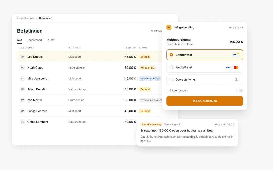 Online betalen en betalingen opvolgen